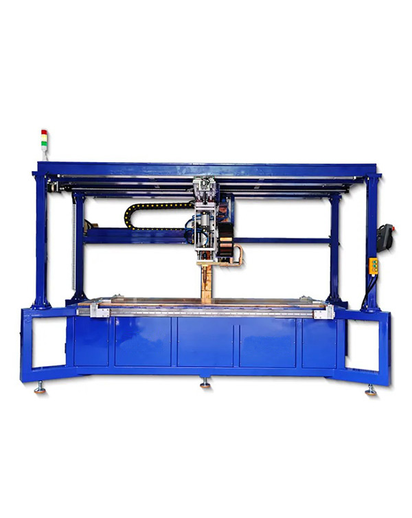 Door panel reinforcing gantry spot welding machine